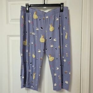 Disney Beauty And The Beast Pajama Pants Size Large